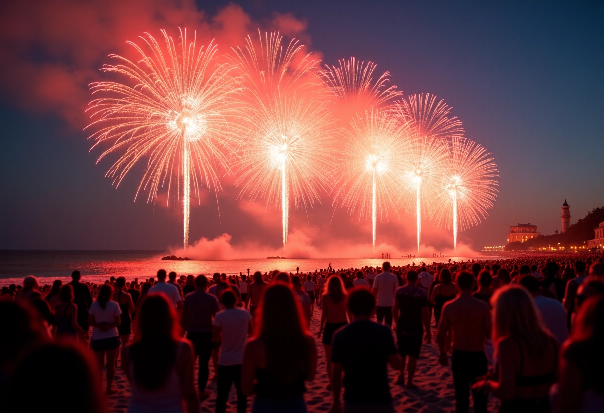 feu d artifice île